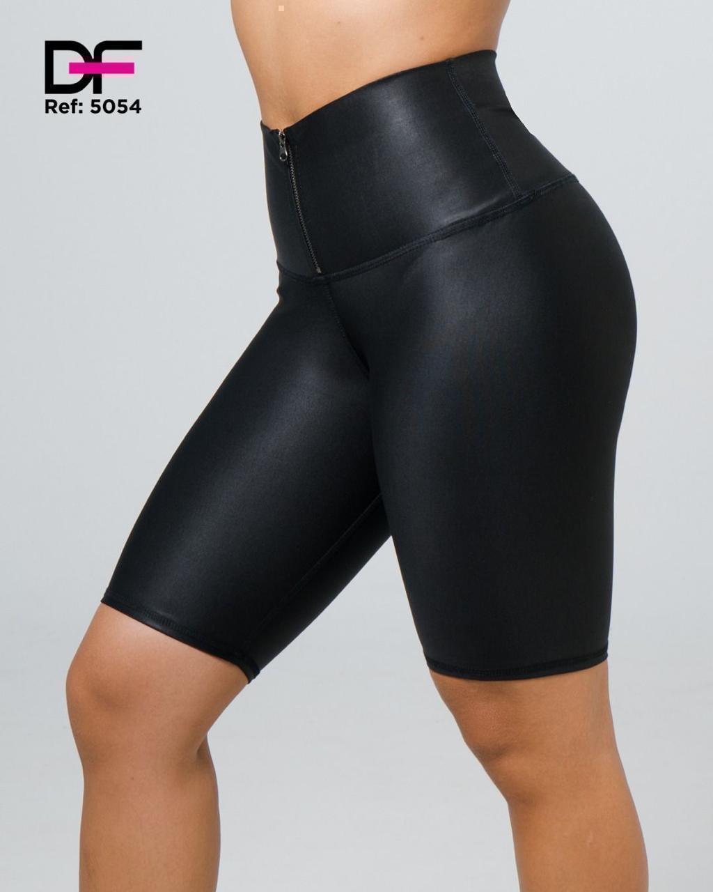 Biker Brillante Con Cremallera